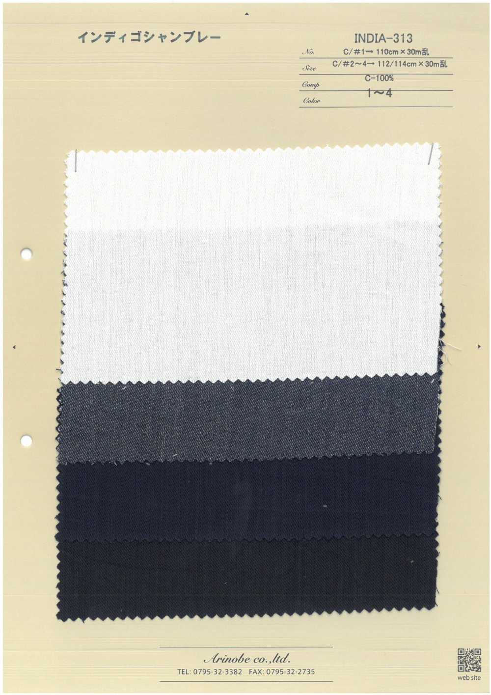 INDIA-313 Chàm Vải Chambray ARINOBE CO., LTD.