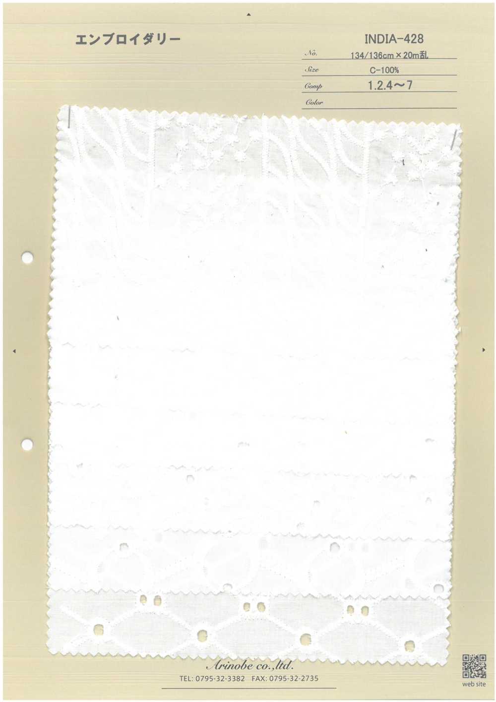 INDIA-428 Thêu[Vải] ARINOBE CO., LTD.