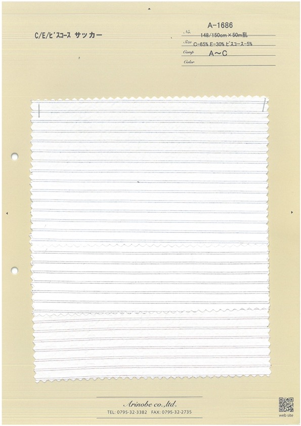 A-1686 C/E/Viscose Vải Sọc Nhăn ARINOBE CO., LTD.