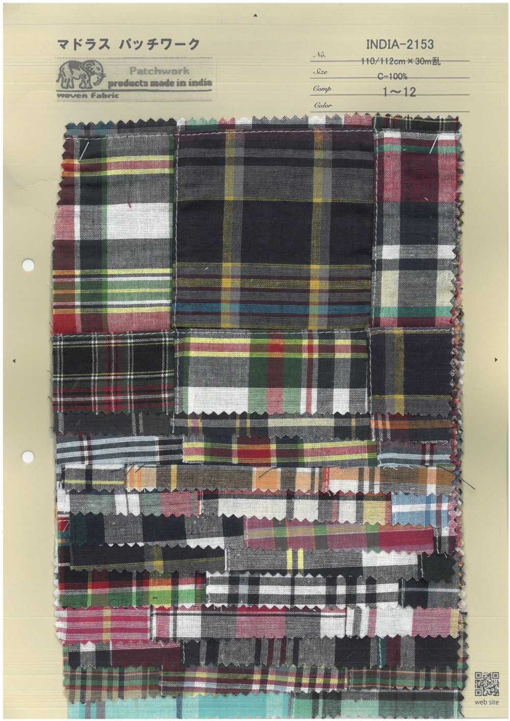 INDIA-2153 Chắp Mảnh Madras[Vải] ARINOBE CO., LTD.