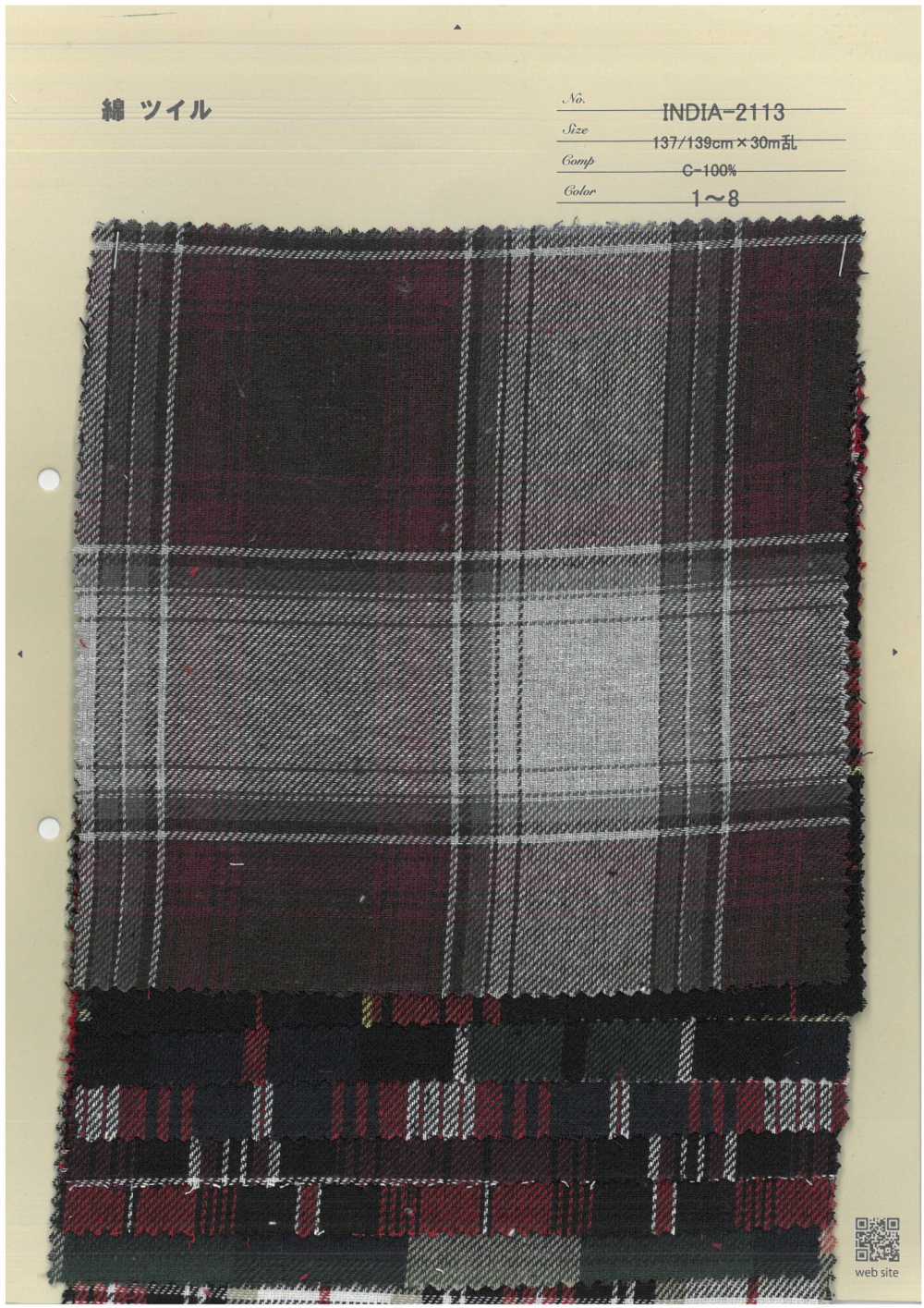 INDIA-2113 Vải Chéo Cotton ARINOBE CO., LTD.