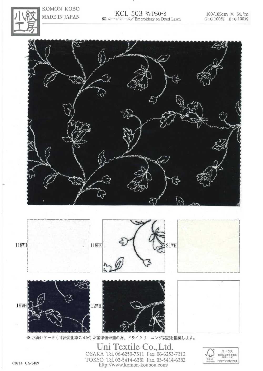 KCL503-DP50-8 60 Ren / Đăng Ten Vải Cotton Lawn Uni Textile