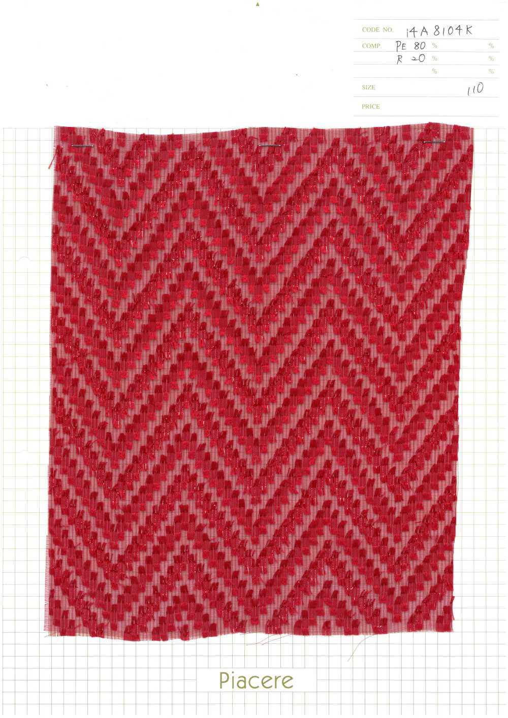 14A8104K Jacquard Cắt Sáng[Vải] Piacere