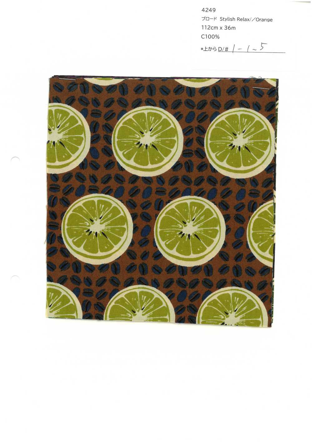 4249 SEVENBERRY® Vải Broadcloth Phong Cách Thư Giãn / Cam VANCET