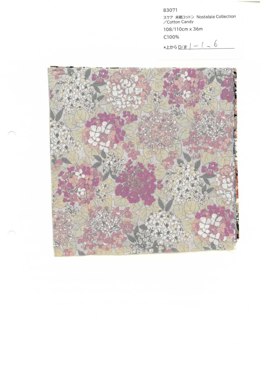 83071 Bộ Sưu Tập SEVENBERRY® Scare Unbleached Cotton Nostalgia / Cotton Candy[Vải] VANCET