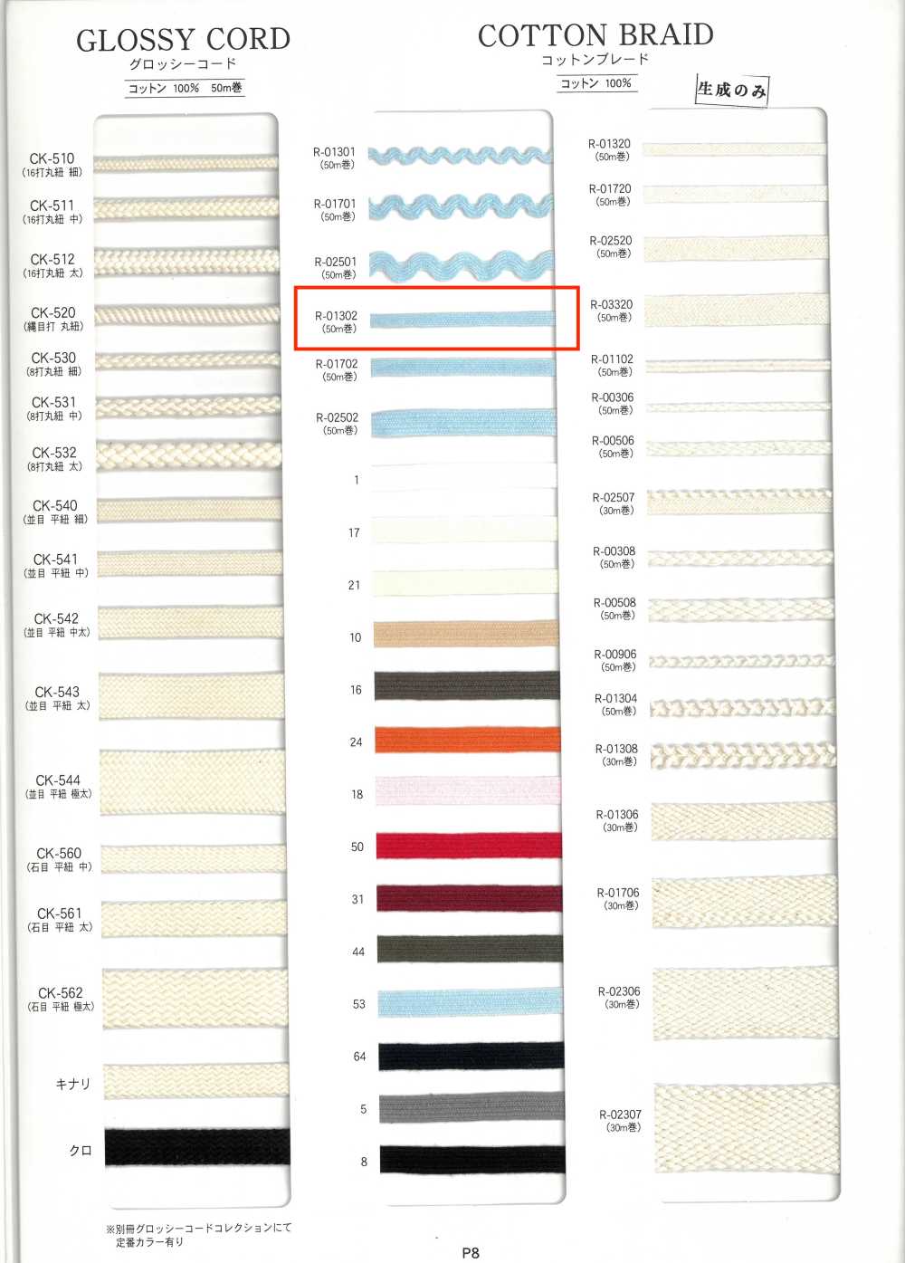 R-01302 Dây Tết Cotton[Ruy Băng, Băng, Dây] RIVER