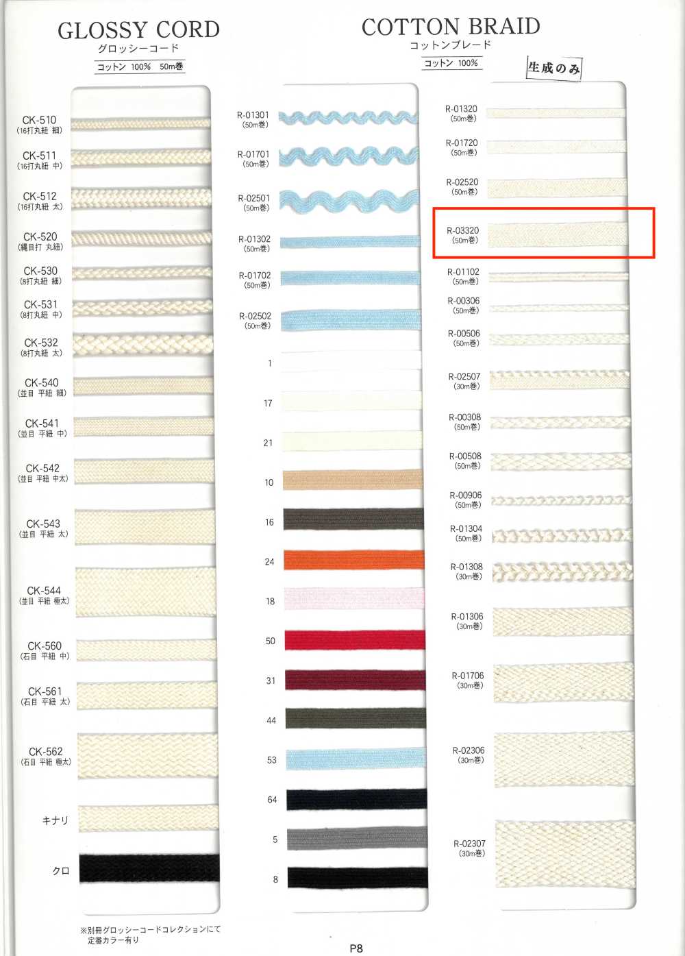 R-03320 Dây Tết Cotton[Ruy Băng, Băng, Dây] RIVER