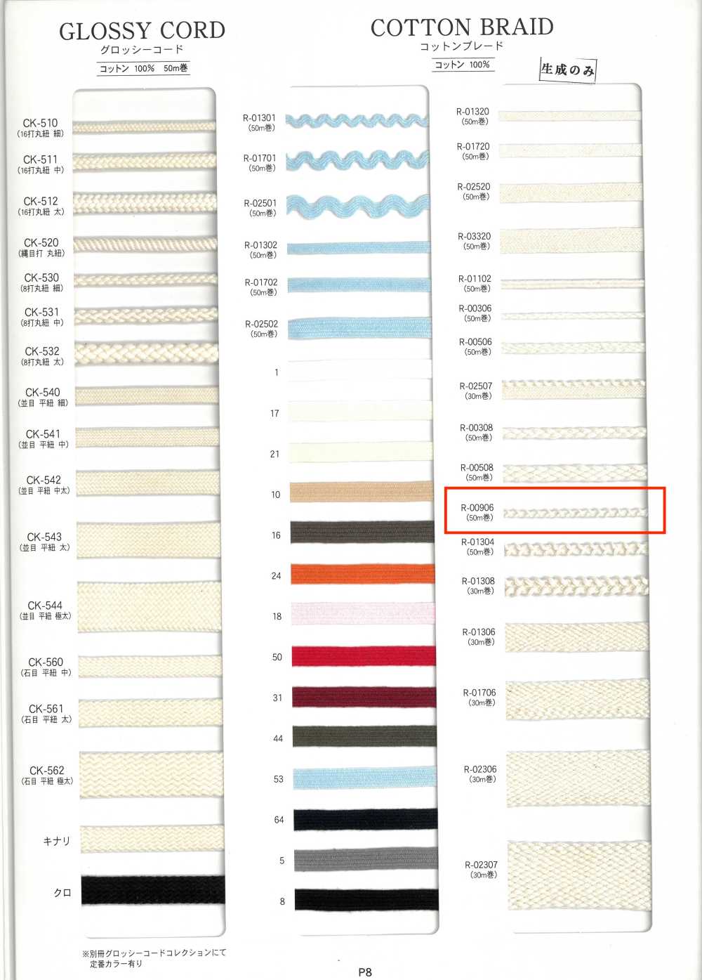 R-00906 Dây Tết Cotton[Ruy Băng, Băng, Dây] RIVER