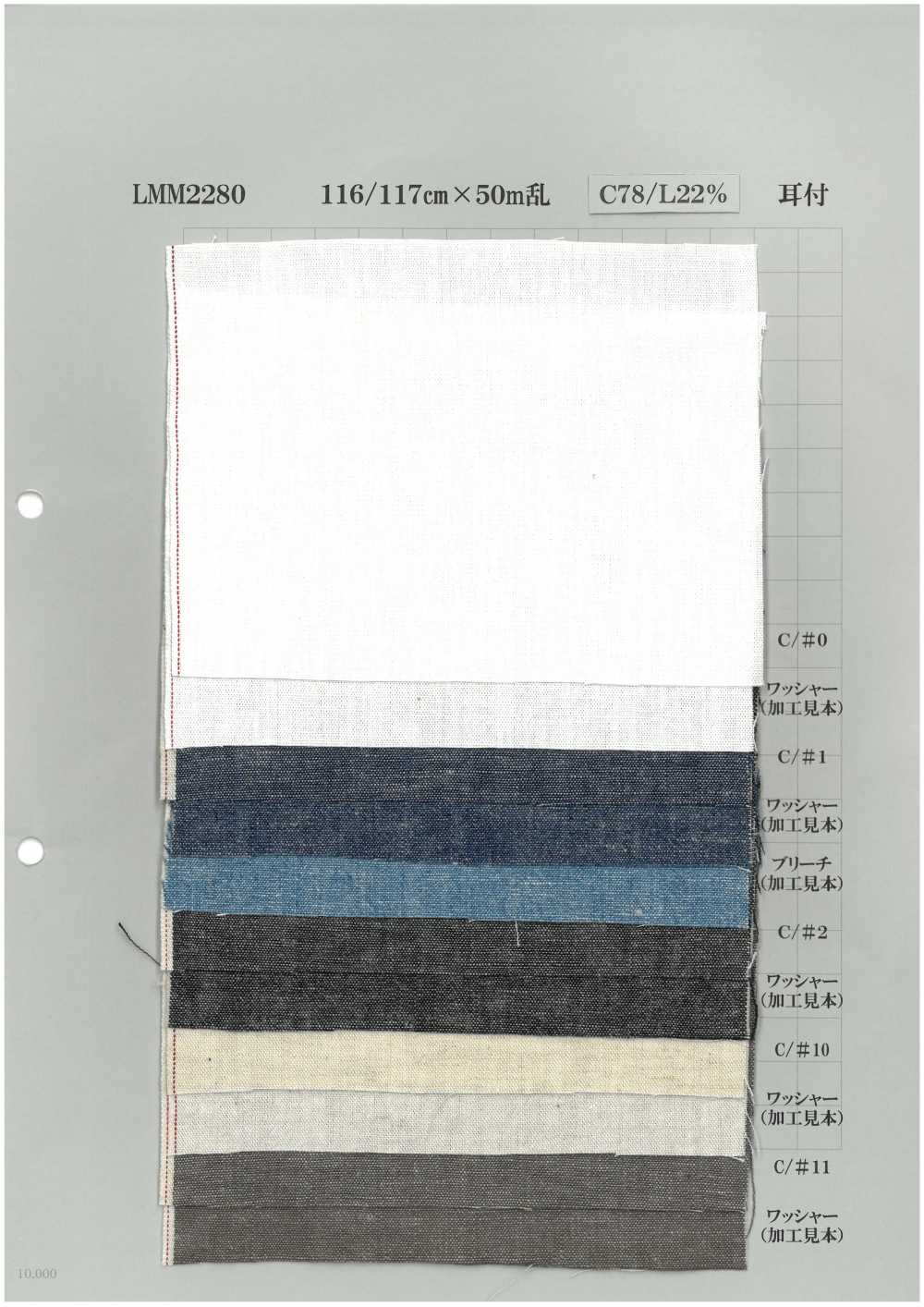 LMM2280 Vải Bò Màu Cotton Linen Selvedge Nhẹ Ounce 5oz Dệt May Yoshiwa