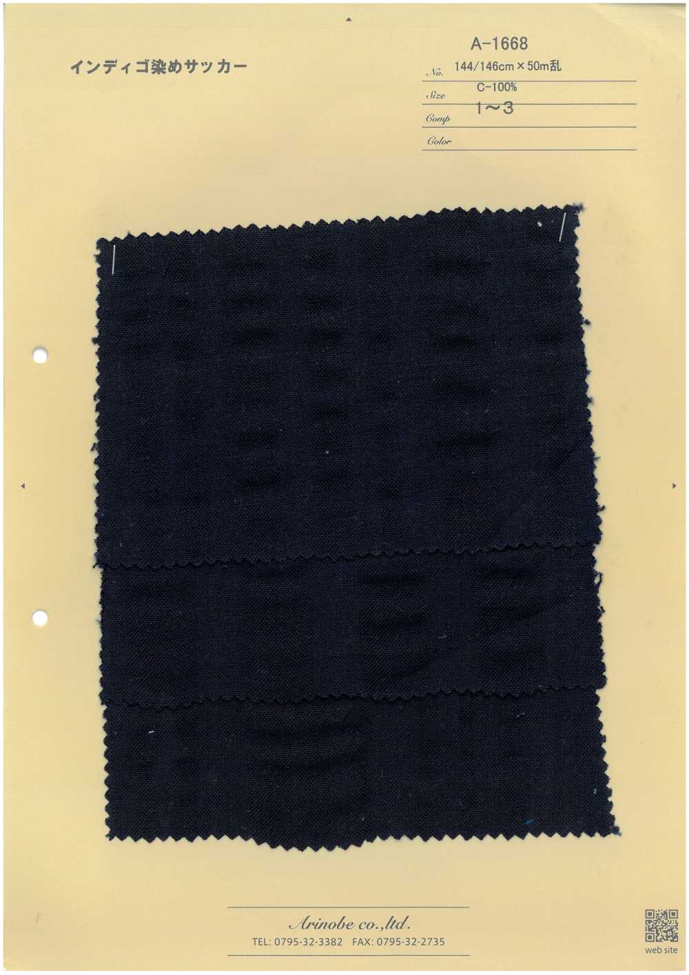 A-1668 Vải Sọc Nhăn Nhuộm Màu Chàm ARINOBE CO., LTD.