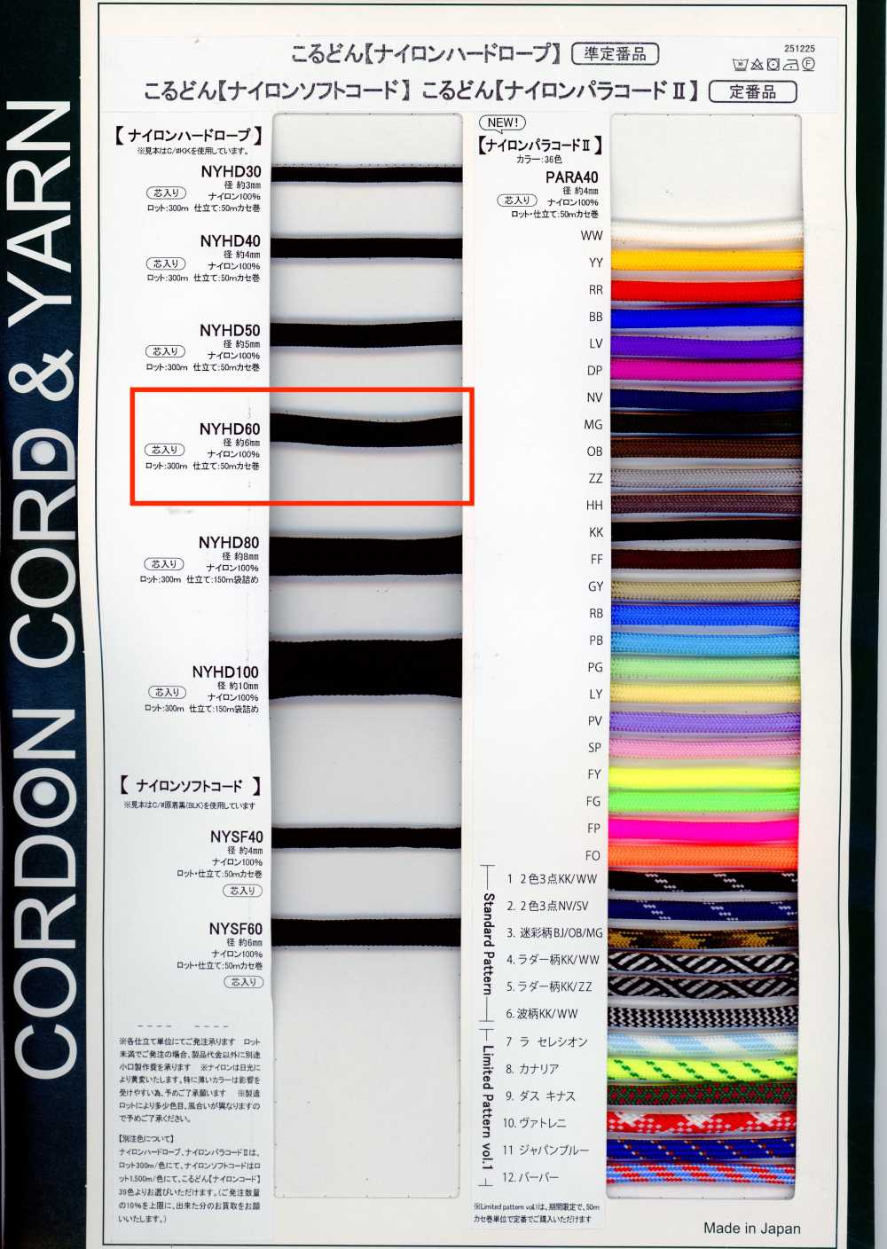 NYHD60 Dây Thừng Nylon Cứng 6MM Có Lõi[Ruy Băng, Băng, Dây] Cordon