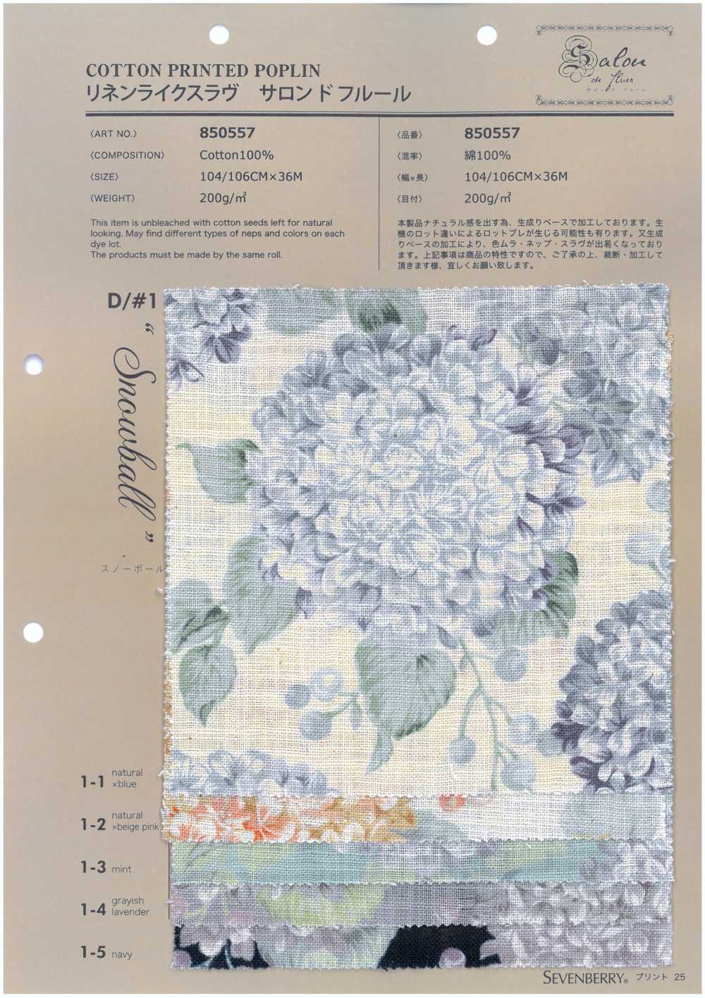 850557 Vải Lanh Slav Salon De Fleur Snowball VANCET