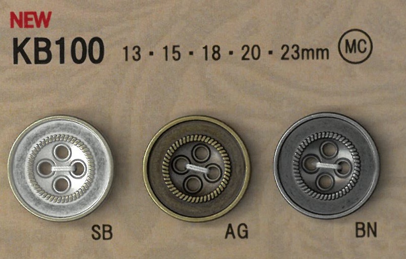 KB100 Những Chiếc Cúc Kim Loại Kiểu Cổ điển Có Viền. DAIYA BUTTON