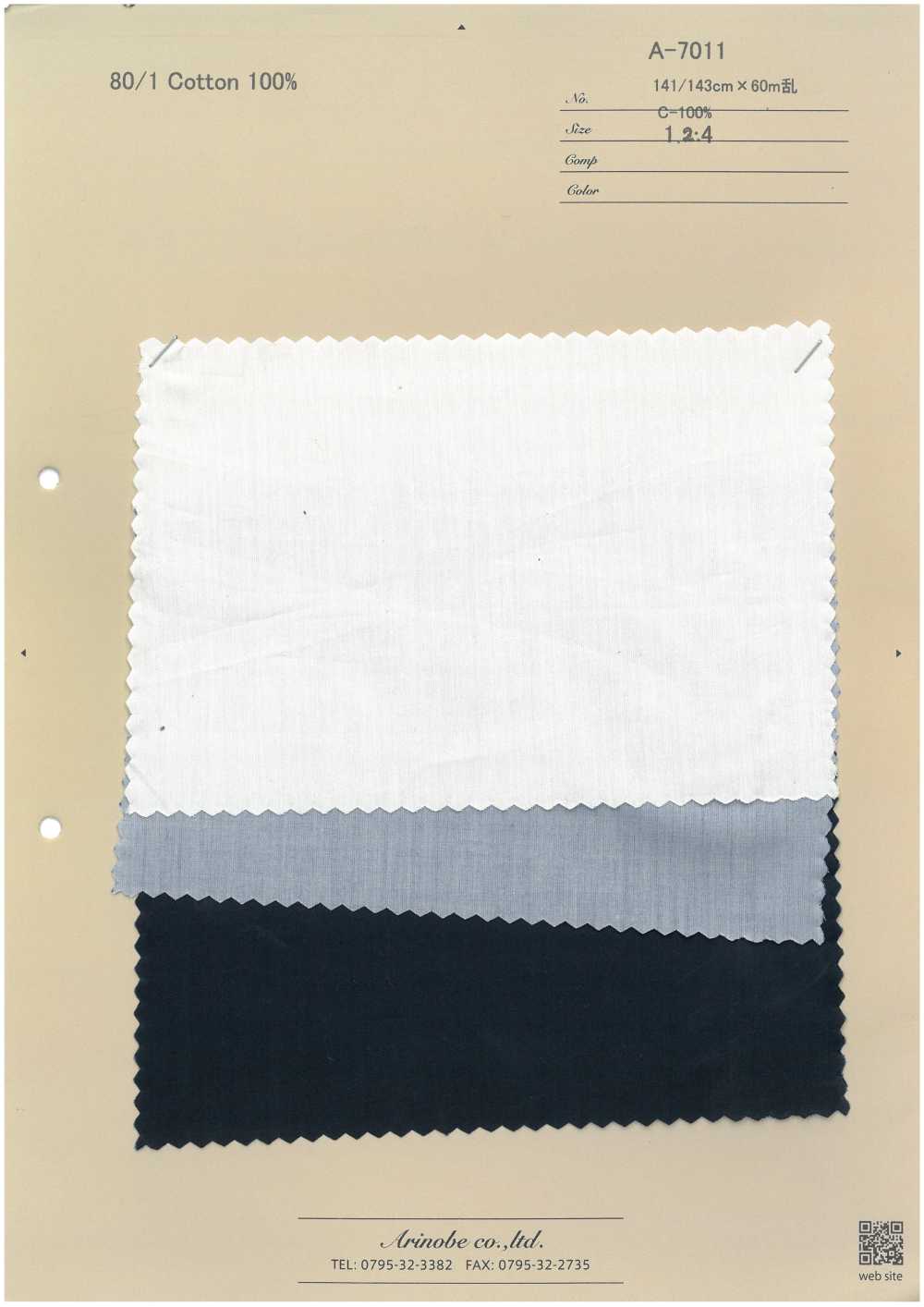 A-7011 80/1 100% Cotton[Vải] ARINOBE CO., LTD.