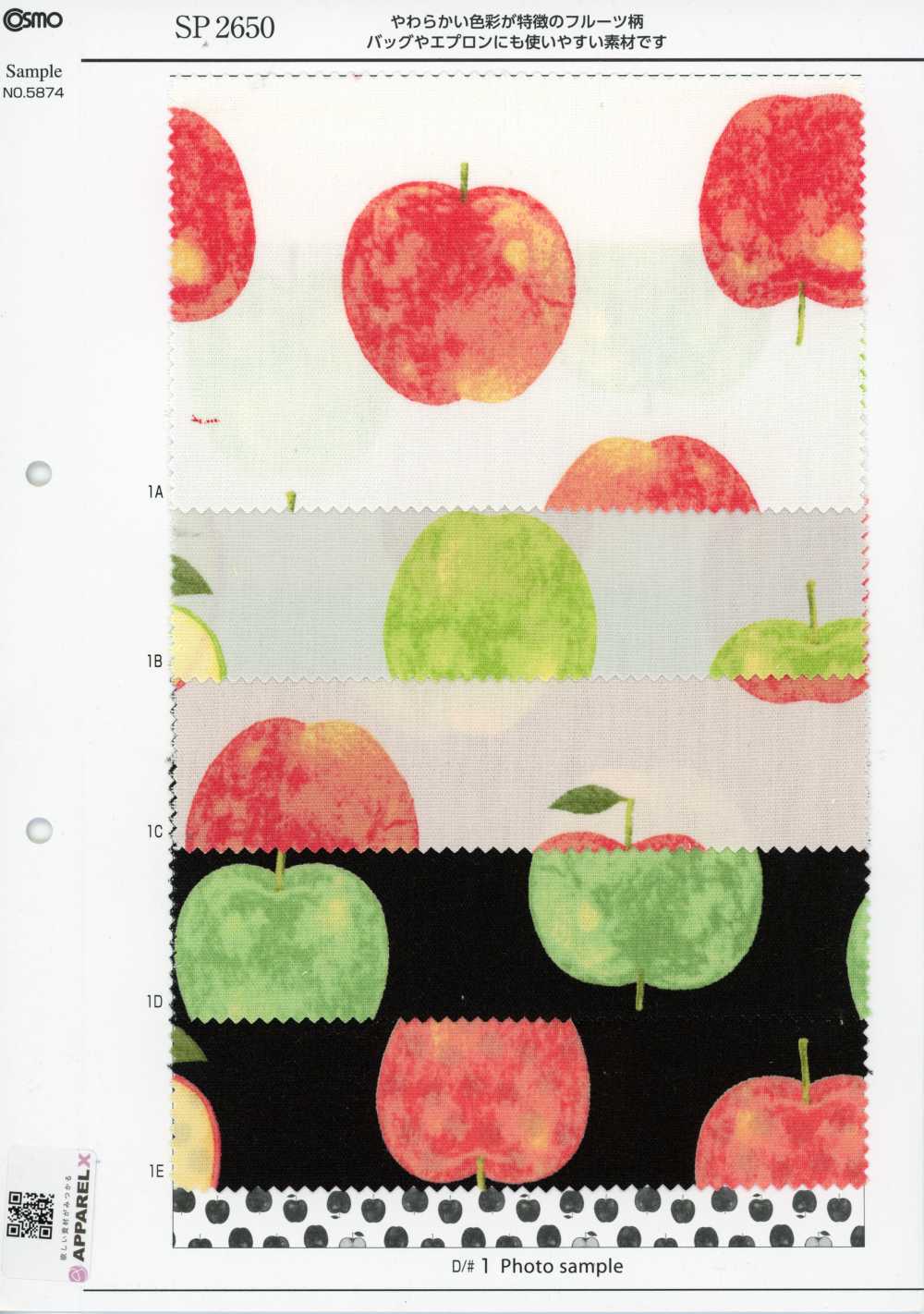 SP2650 Fruits Garden Vải Oxford (Cuộn Tròn) COSMO TEXTILE