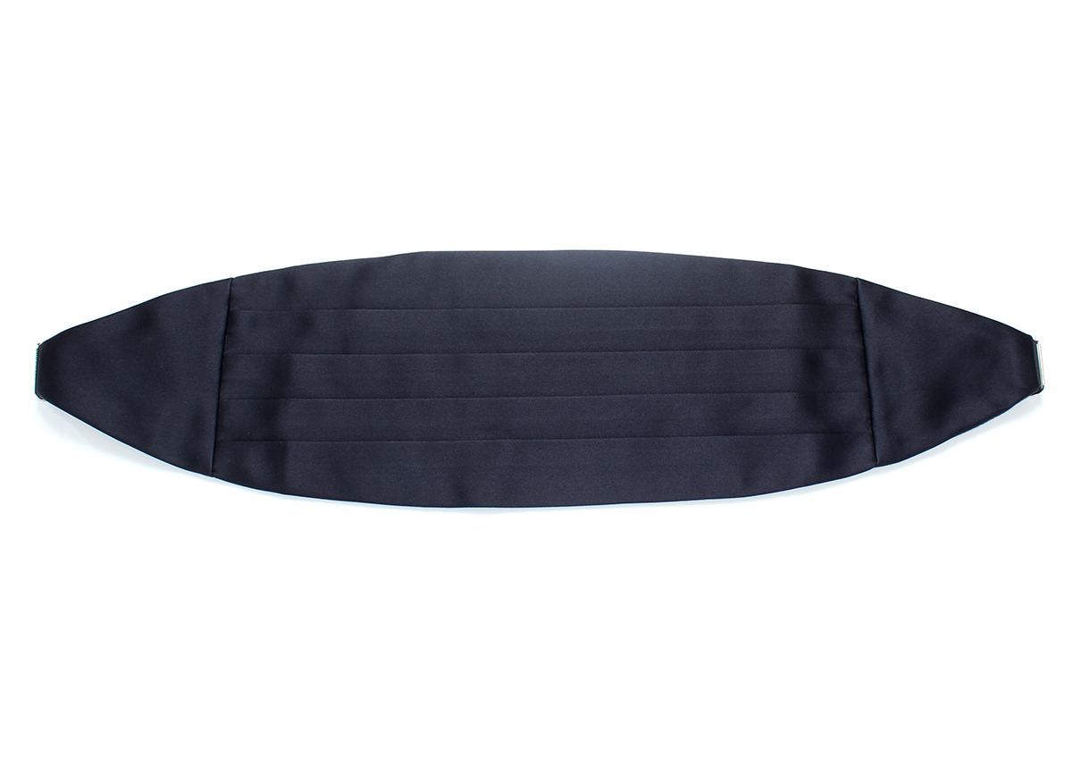 CM-107 đai Quấn Eo Cummerbund Vải Lụa May Cổ áo Vest Cao Cấp Màu Xanh Hải Quân[Lễ Phục Kiện Trang Trọng] Yamamoto(EXCY)