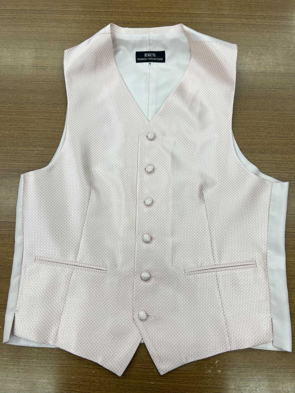 V-984(旧) Áo Vest Lễ Phục Bằng Lụa Jacquard Hoa Văn Màu Hồng[Lễ Phục Kiện Trang Trọng] Yamamoto(EXCY)