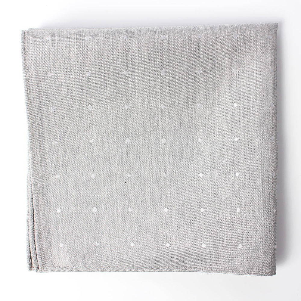 VCF-29 Vải VANNERS Sử Dụng Mô Hình Chấm Khăn Cài Túi Ngực áo Vest Vải Bò Giống Như Jacquard Màu Xám Băng[Phụ kiện trang trọng] Yamamoto(EXCY)