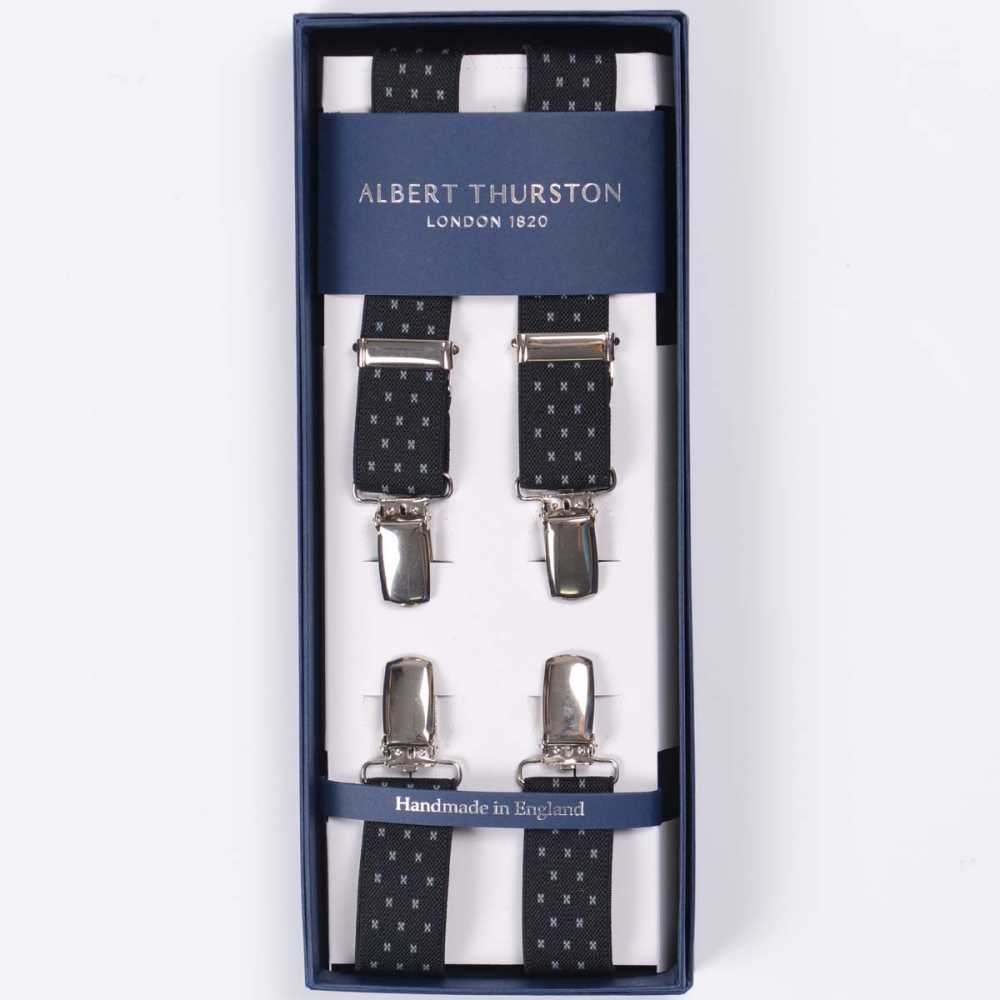 ATX-2447 Albert Thurston Dây đai đeo Quần Chữ Y X Type Kẹp Dây đai Quần Chữ Y 4 Point 25mm Elastic (Chun)[Lễ Phục Kiện Trang Trọng] ALBERT THURSTON