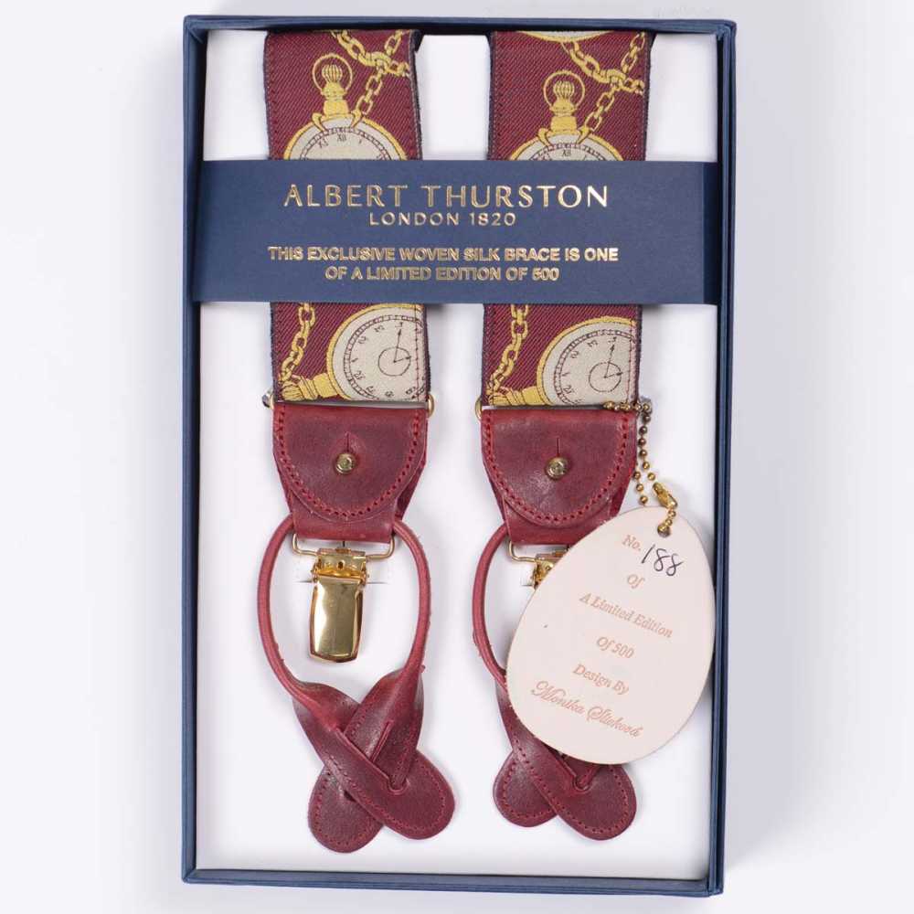 AT-2422 Đồng Hồ POCKET 40mm Của Albert Thurston Dây đai đeo Quần Chữ Y Limited Edition[Lễ Phục Kiện Trang Trọng] ALBERT THURSTON