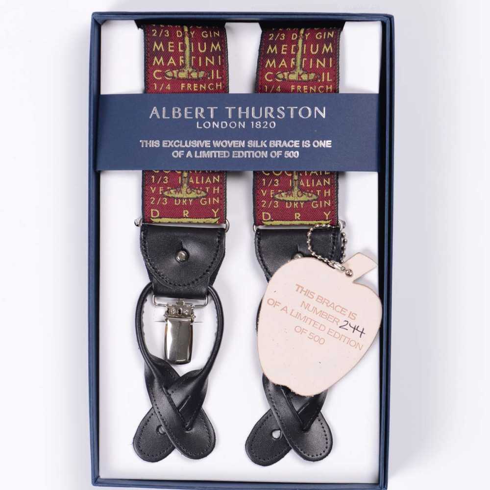 AT-2181 Albert Thurston Dây đai đeo Quần Chữ Y Limited Edition 40mm RUBY COCKTALL[Lễ Phục Kiện Trang Trọng] ALBERT THURSTON