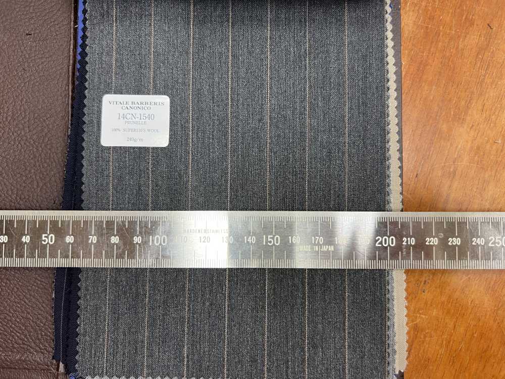 14CN-1540 CANONICO PRUNELLE SỌC XÁM Kẻ Sọc[Vải] CANONICO