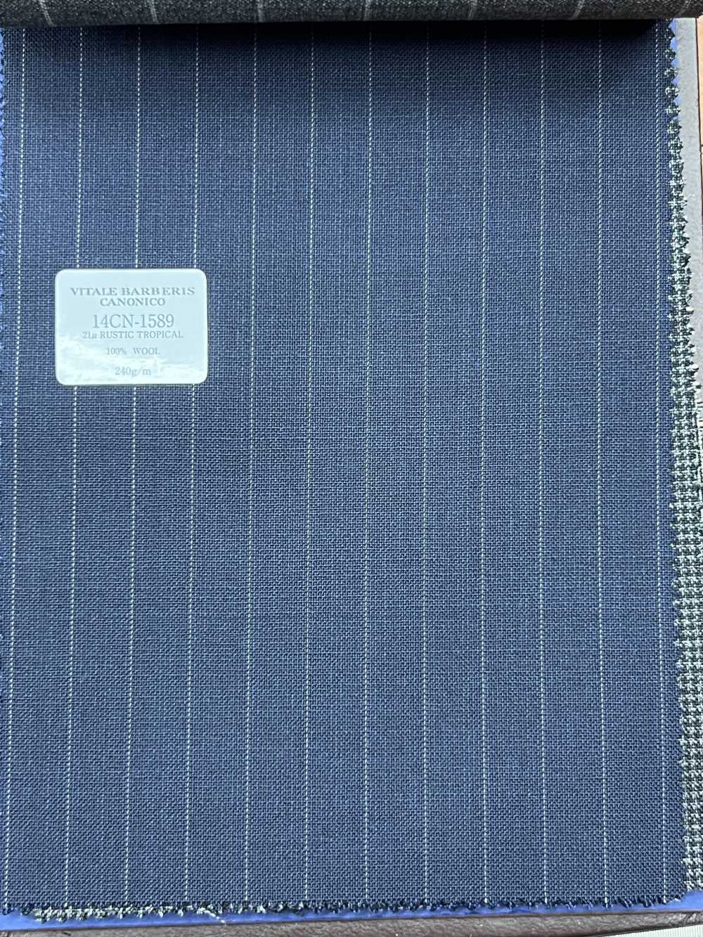 14CN1589 CANONICO 21μ RUSTIC TROPICAL Kẻ Sọc Xanh đậm[Vải] CANONICO