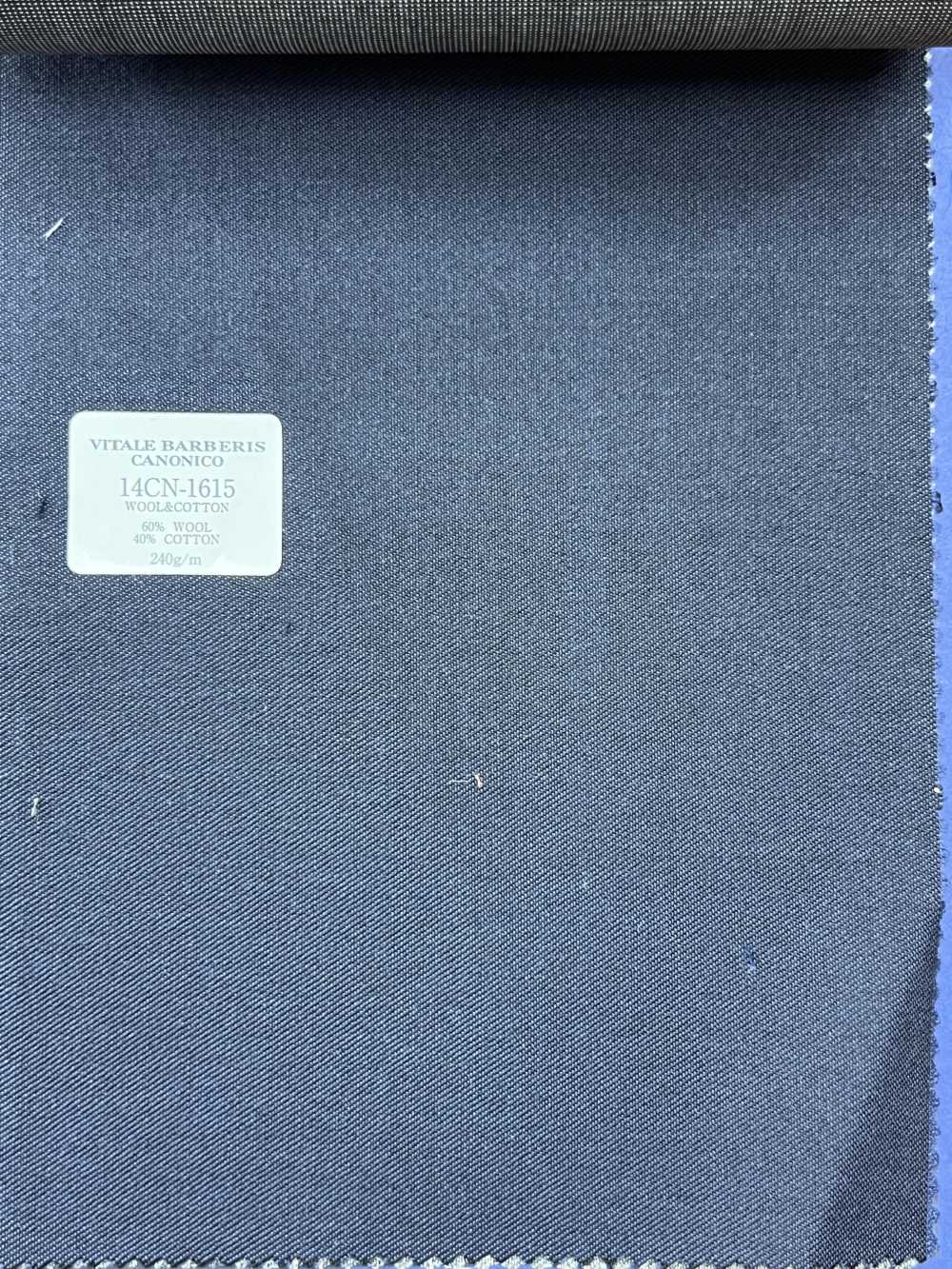 14CN1615 CANONICO WOOL&COTTON PRUNNELL"" Vải Trơn Không Hoạ Tiết Hải Quân " CANONICO