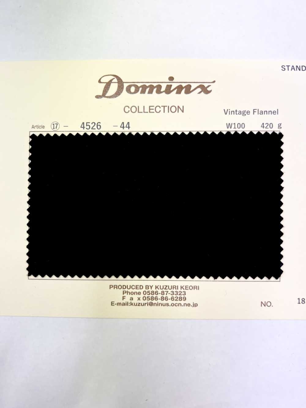 4526 Vintage Flannel DOMINX Standard Collection 6 Màu Đen Xám Xám Xanh Đậm Nâu Trắng[Vải] Vải Len Kuzuri (DOMINX)