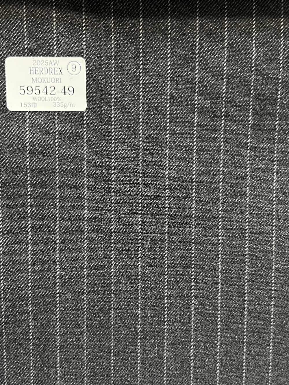 59542-49 25AW HERDREX [MOKUORI] Lăn Khử Mùi Mokuori Gray Pencil Kẻ Sọc Wool[Vải] Công Ty TNHH Kunishima