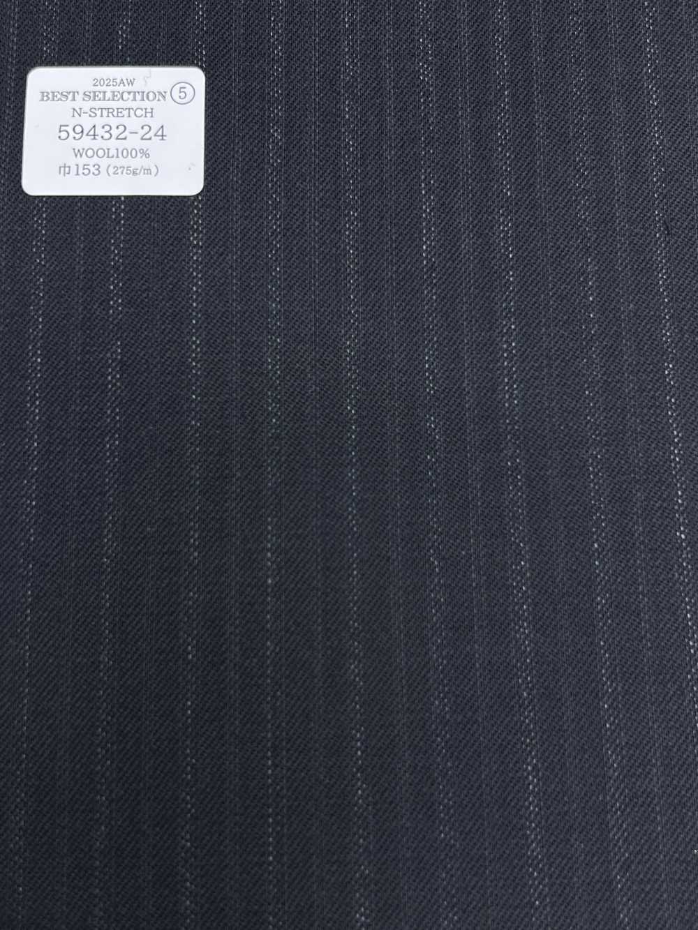 59432-24 25AW LỰA CHỌN TỐT NHẤT [N-STRETCH] N- Co Giãn Navy Shadow Kẻ Sọc[Vải] Công Ty TNHH Kunishima