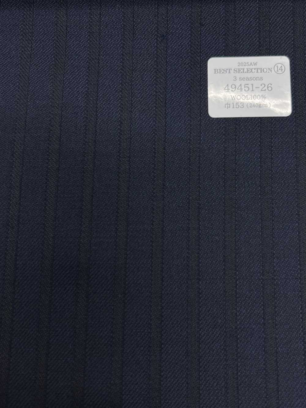 49451-26 25AW LỰA CHỌN TỐT NHẤT [3 Mùa] Kẻ Sọc Navy Shadow[Vải] Công Ty TNHH Kunishima