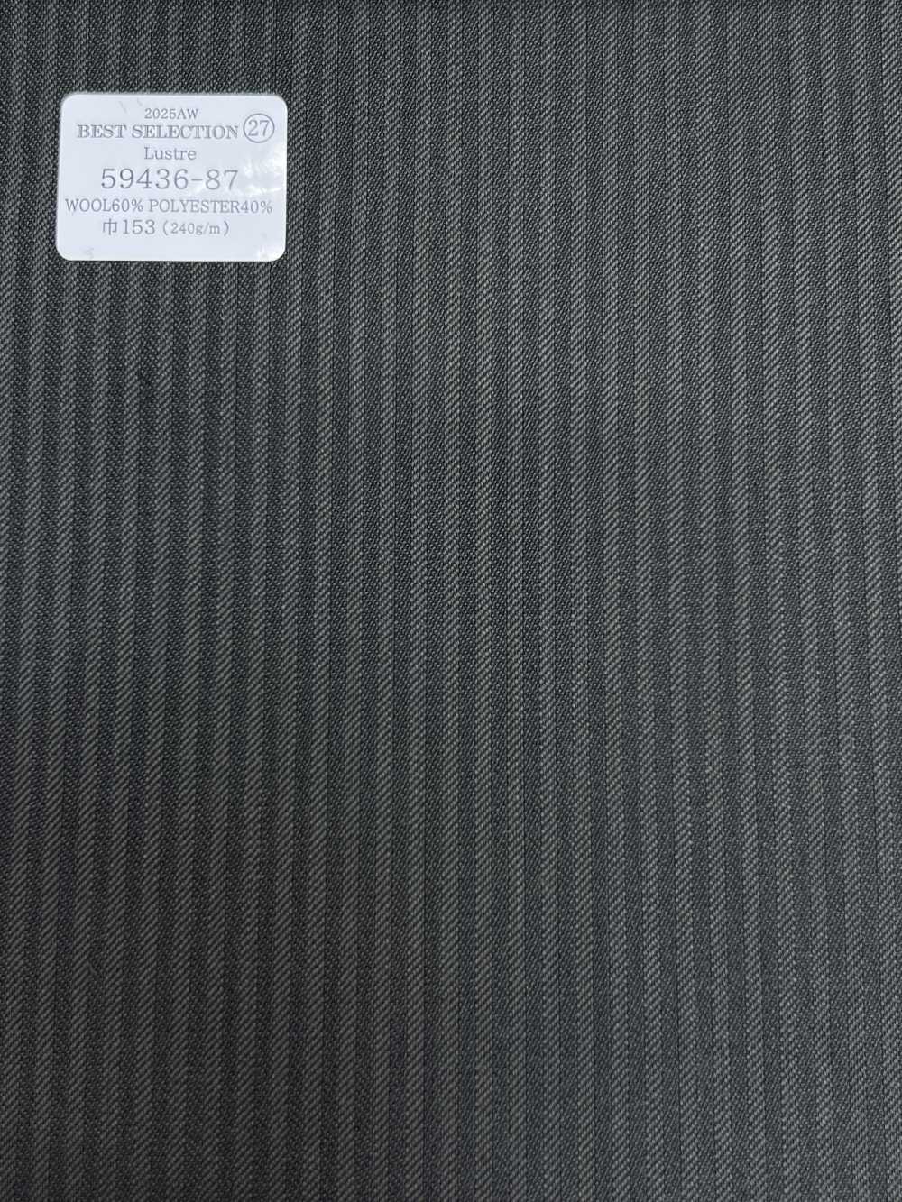 59436-87 25AW LỰA CHỌN TỐT NHẤT [Lustre] Luster Gray Shadow Kẻ Sọc[Vải] Công Ty TNHH Kunishima