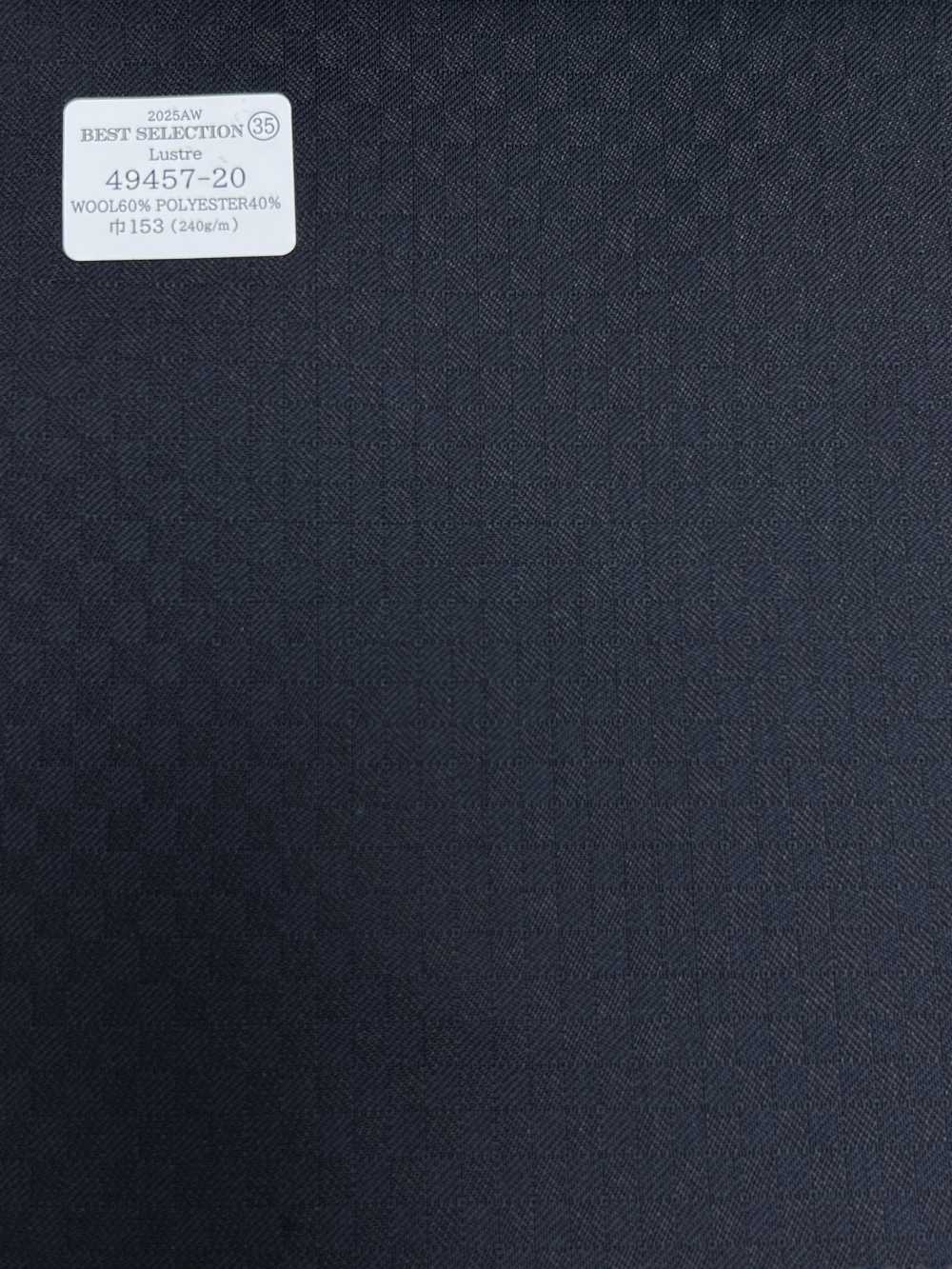 49457-20 25AW LỰA CHỌN TỐT NHẤT [Lustre] Bóng Mờ Kẻ Caro Xanh Navy đậm[Vải] Công Ty TNHH Kunishima