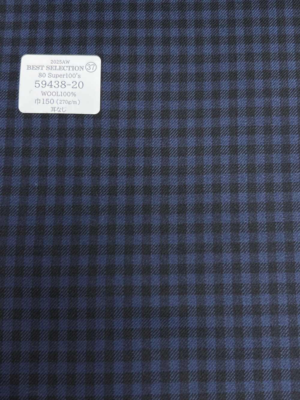 59438-20 25AW HERDREX [80 SUPER 100'S CHÍN THÁNG] Navy Kẻ Caro[Vải] Công Ty TNHH Kunishima