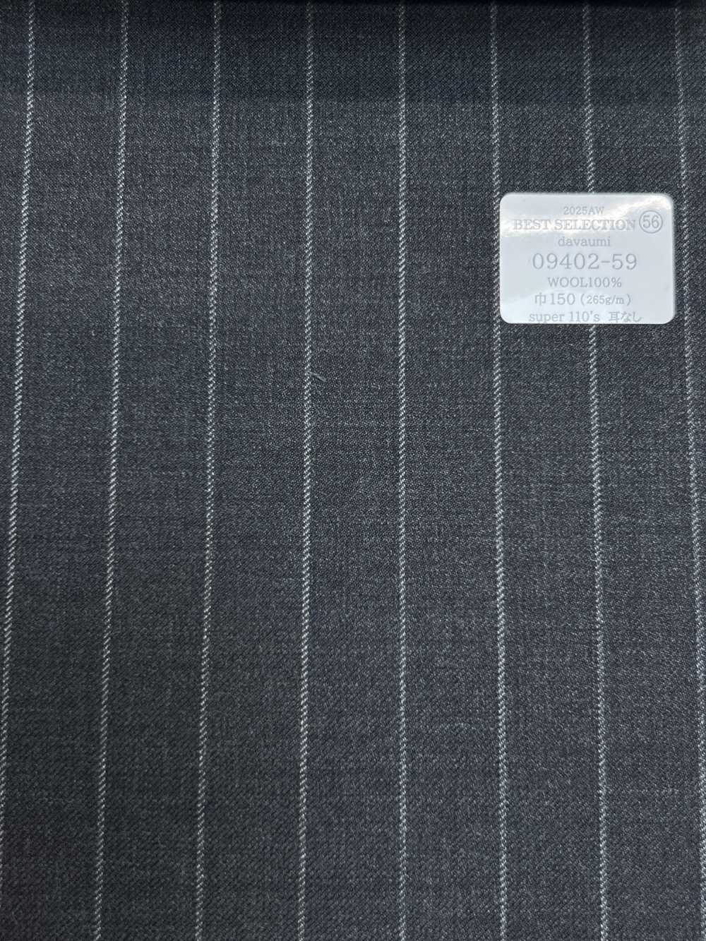 09402-59 25AW LỰA CHỌN TỐT NHẤT [davaumi] Davaumi Charcoal Gray Chalk Kẻ Sọc[Vải] Công Ty TNHH Kunishima