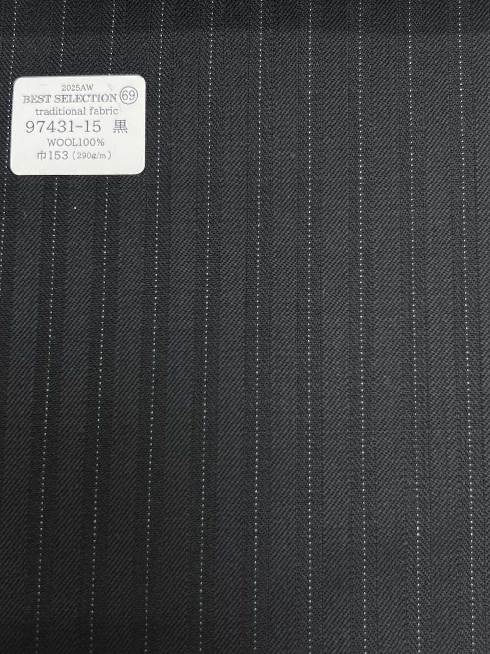 97431-15 25AW BEST SELECTION [vải Truyền Thống] Vải Truyền Thống Kẻ Sọc đen Công Ty TNHH Kunishima