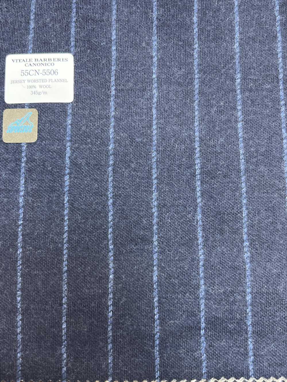 55CN5506 Áo Len CANONICO WORSTED FLANNEL XANH ĐẬM Kẻ Sọc[Vải] CANONICO
