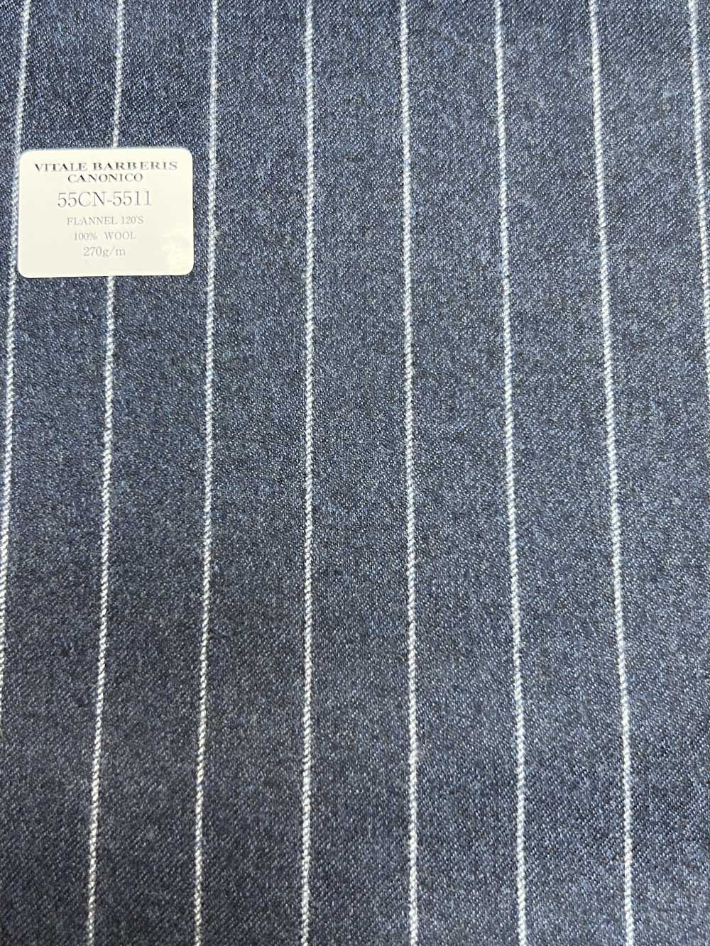 55CN5511 CANONICO FLANNEL 120'S Blue Kẻ Sọc[Vải] CANONICO