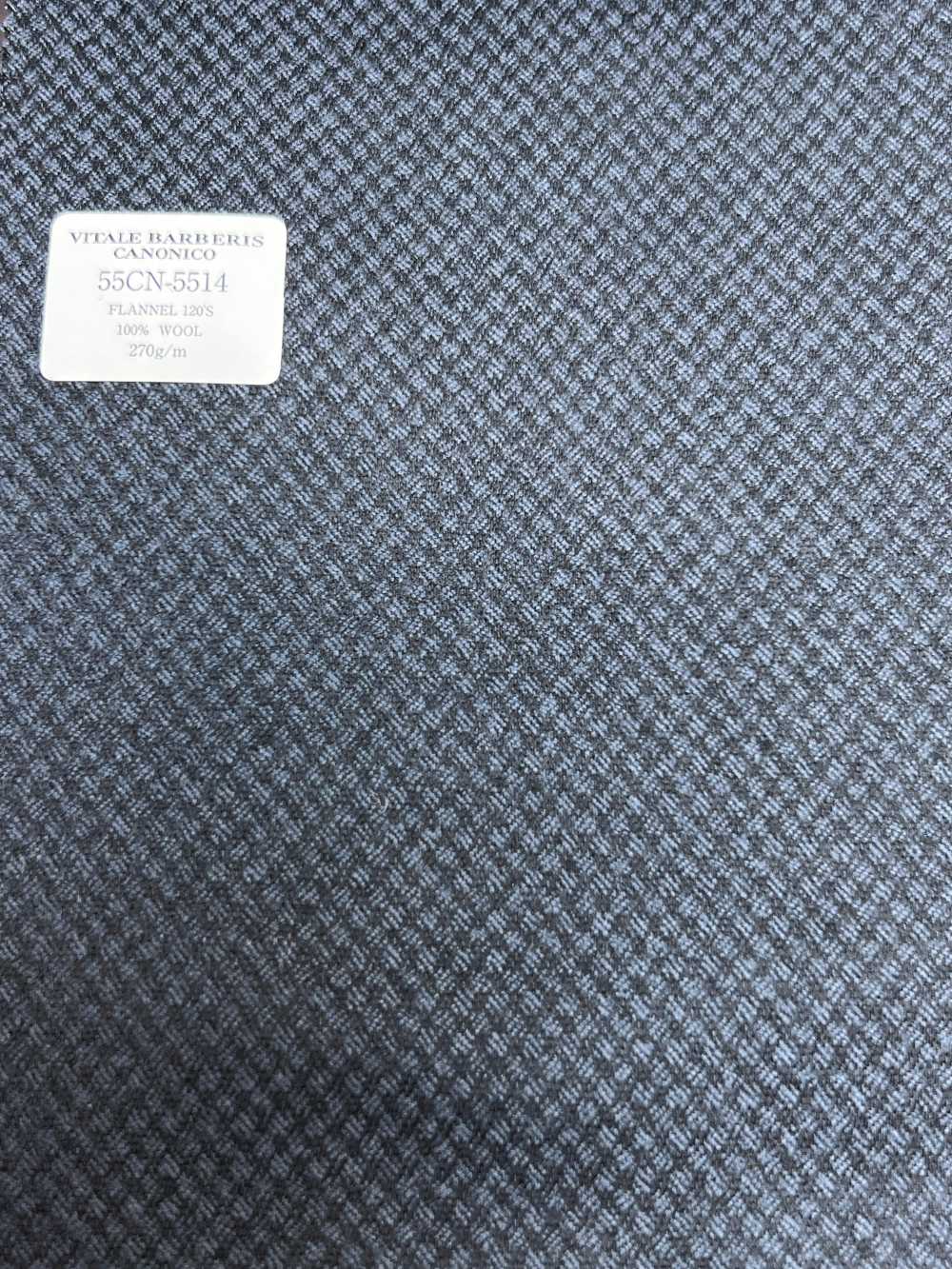 55CN5514 CANONICO FLANNEL 120'S Navy Birdseye[Vải] CANONICO