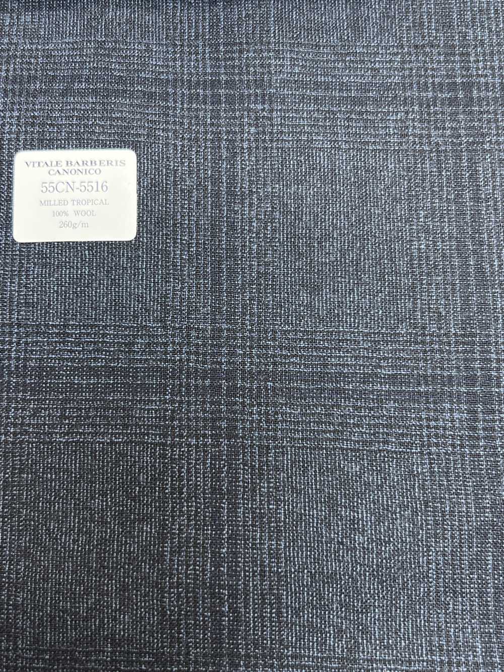 55CN5516 CANONICO MILLED TROPICAL Navy Glen Kẻ Caro[Vải] CANONICO