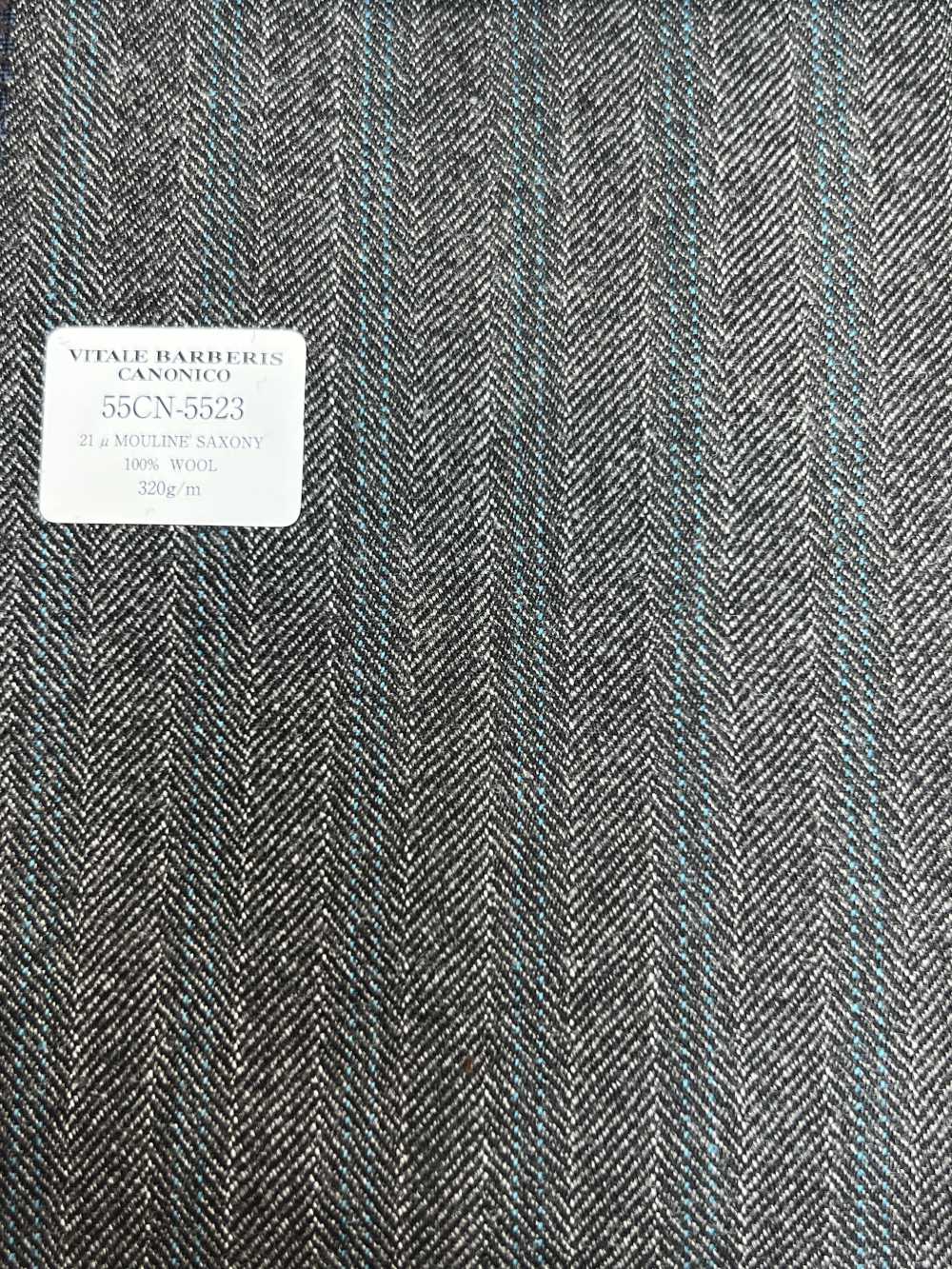 55CN5523 CANONICO 21μ MOULINE' SAXONY Xám Sọc Thay Kẻ Sọc[Vải] CANONICO