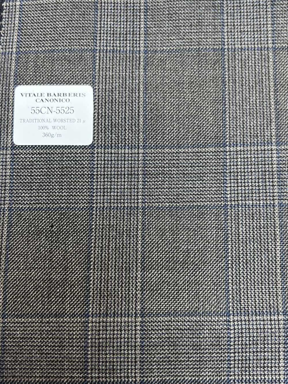55CN5525 CANONICO TRADITIONAL WORSTED 21μ Brown Glen Kẻ Caro[Vải] CANONICO