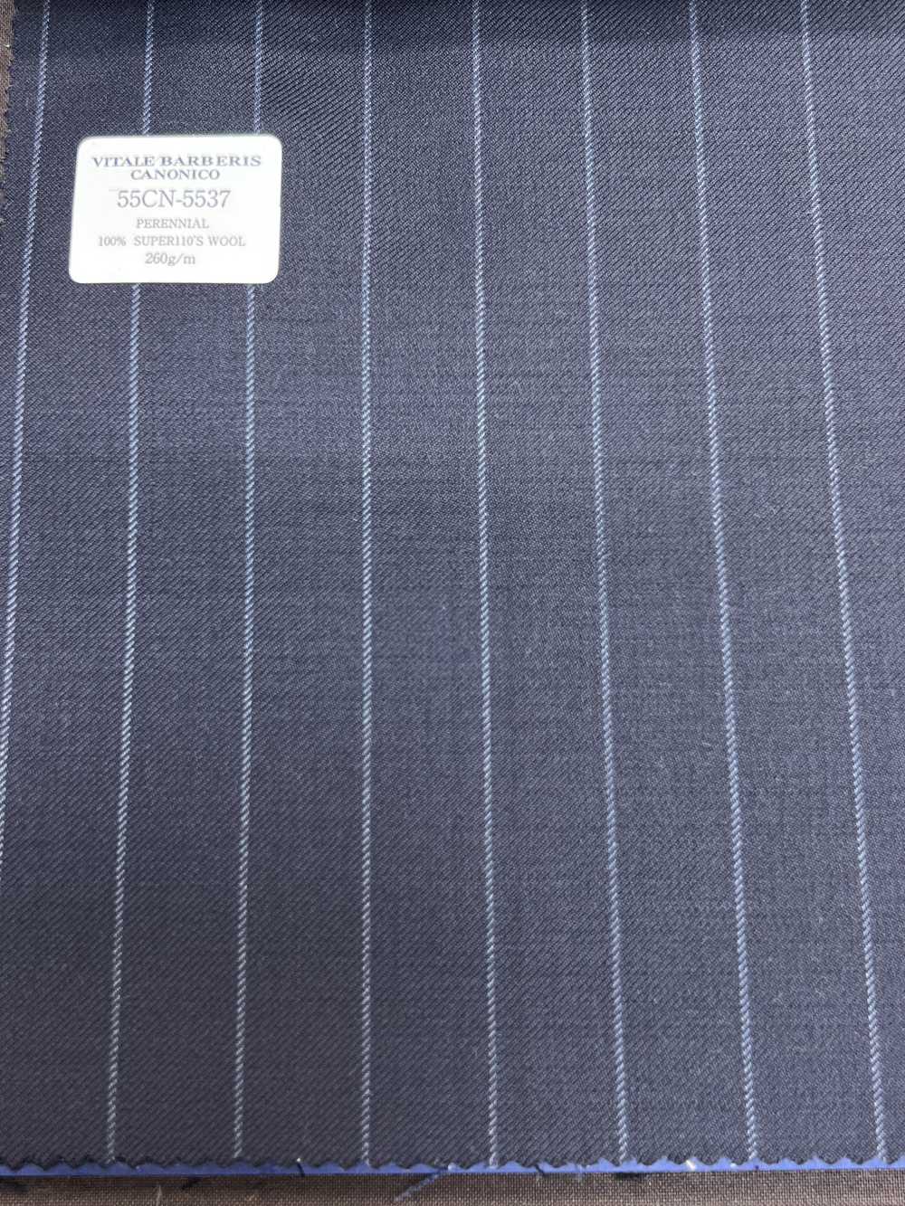 55CN5537 CANONICO PERENNIAL SUPER110'S Navy Kẻ Sọc[Vải] CANONICO