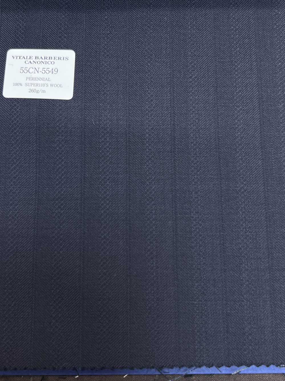55CN5549 CANONICO PERENNIAL SUPER110'S Navy Woven Kẻ Sọc[Vải] CANONICO