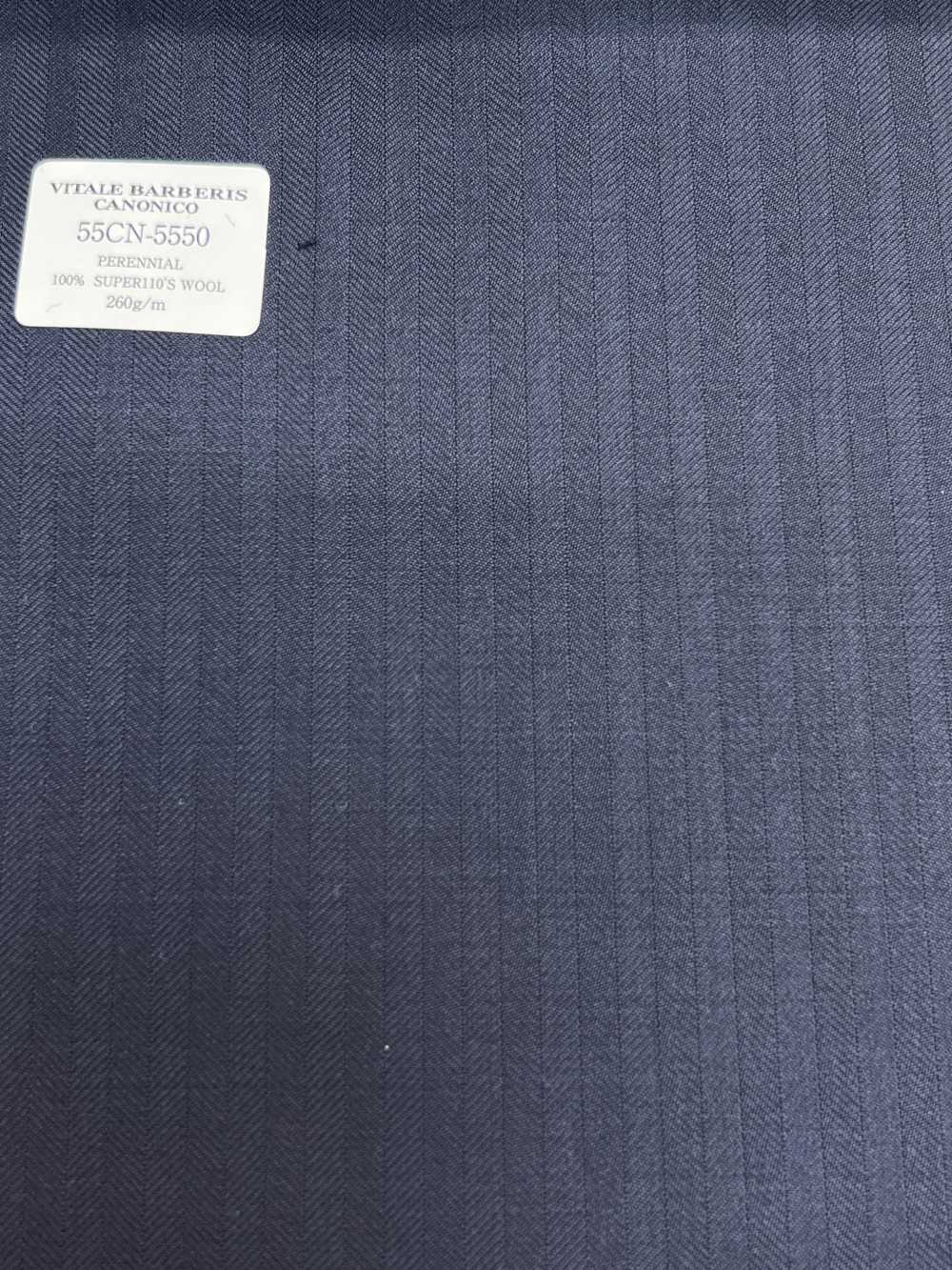 55CN5550 CANONICO PERENNIAL SUPER110'S Dark Navy Shadow Kẻ Sọc[Vải] CANONICO