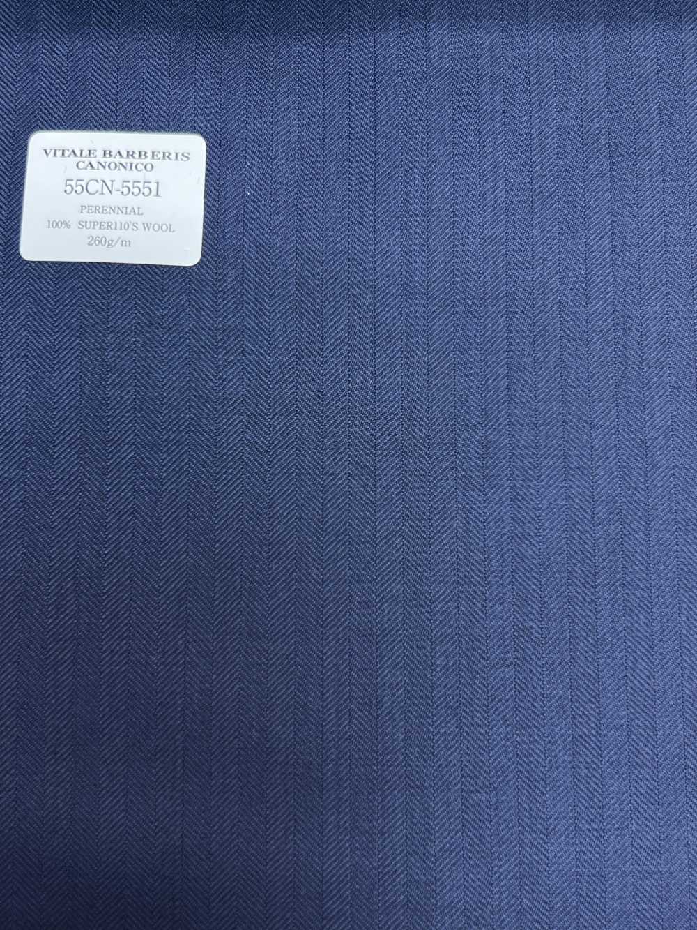 55CN5551 CANONICO PERENNIAL SUPER110'S Navy Shadow Kẻ Sọc[Vải] CANONICO