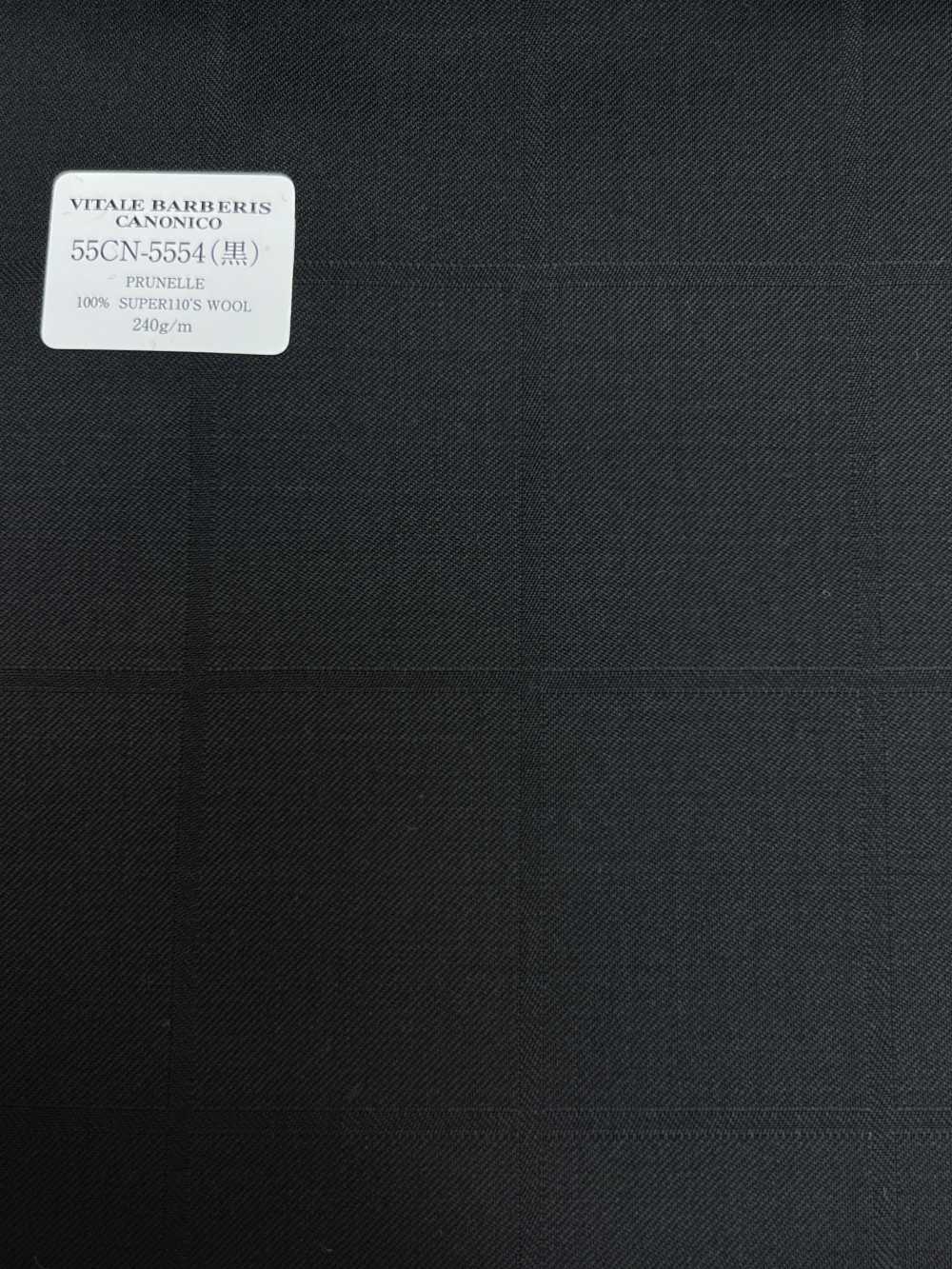 55CN5554 CANONICO PERENNIAL SUPER110'S Black Shadow Pane[Vải] CANONICO