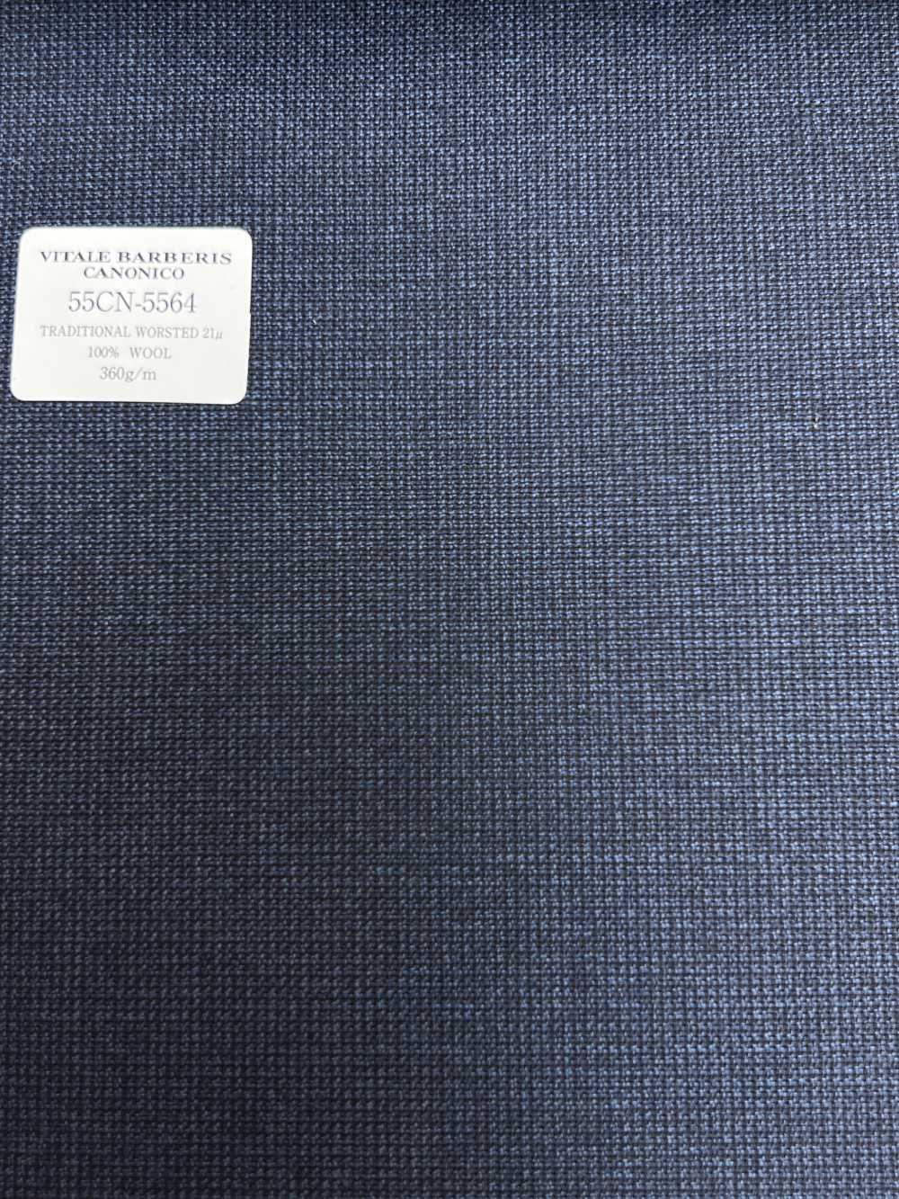 55CN5564 CANONICO TRADITIONAL WORSTED 21μ Navy Micro Kẻ Caro[Vải] CANONICO