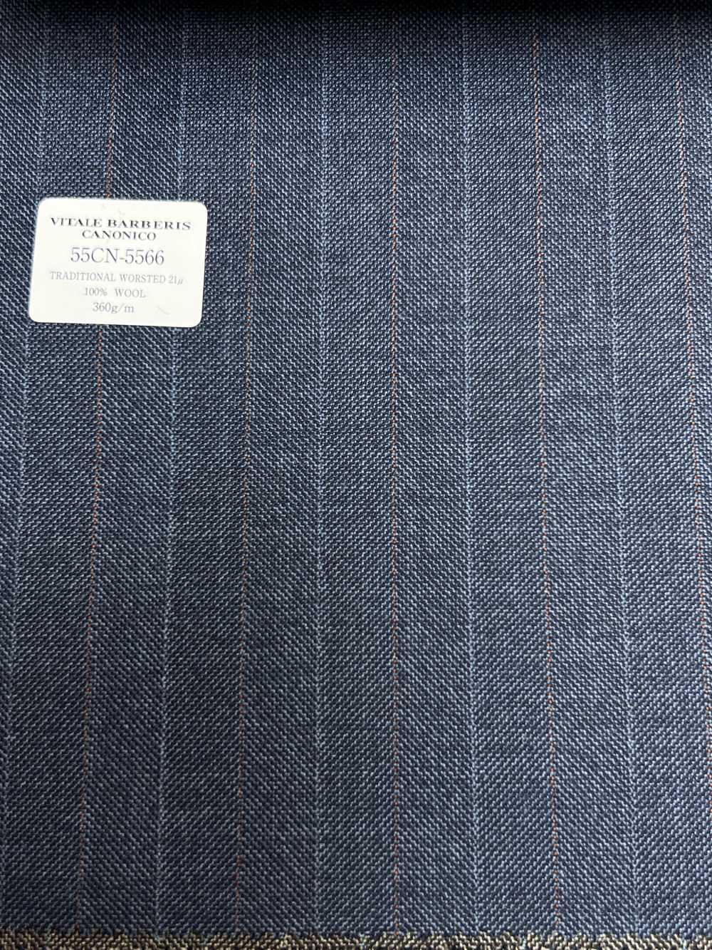 55CN5566 CANONICO TRADITIONAL WORSTED 21μ Navy Alternate Kẻ Sọc[Vải] CANONICO
